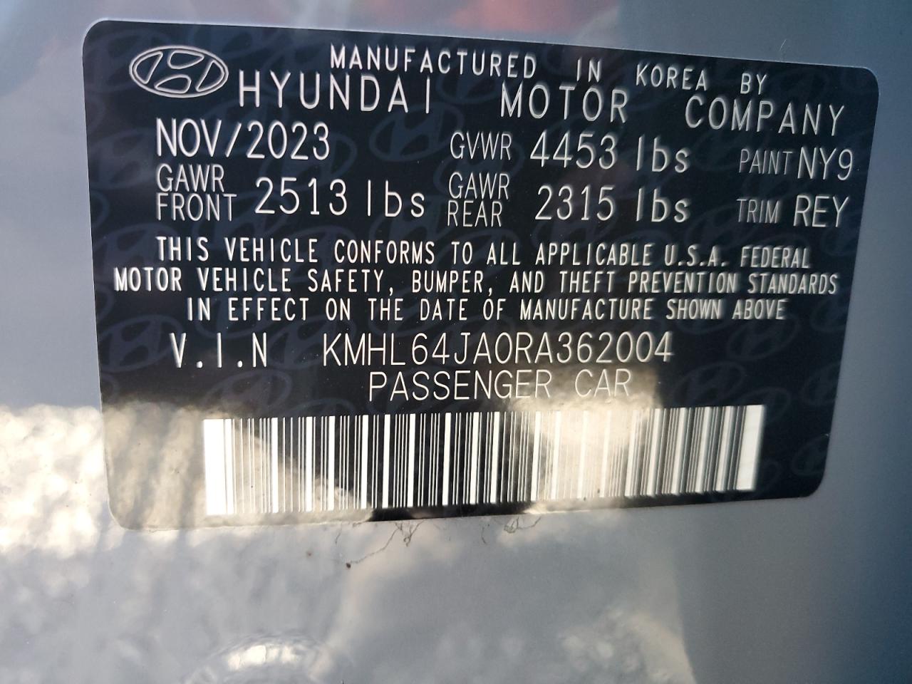 Lot #2989232690 2024 HYUNDAI SONATA SEL