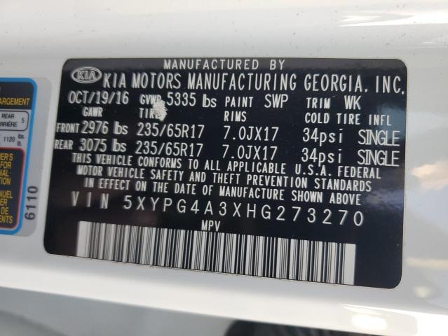 2017 KIA SORENTO LX - 5XYPG4A3XHG273270