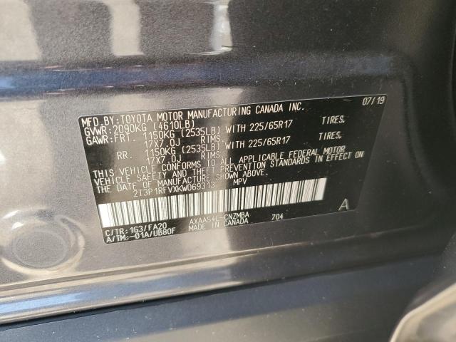 2019 TOYOTA RAV4 XLE - 2T3P1RFVXKW069313