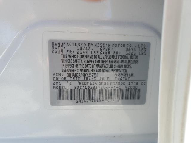 2019 NISSAN SENTRA S - 3N1AB7AP4KY252784