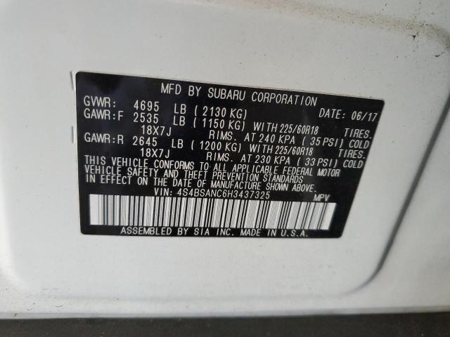 2017 SUBARU OUTBACK 2. - 4S4BSANC6H3437325