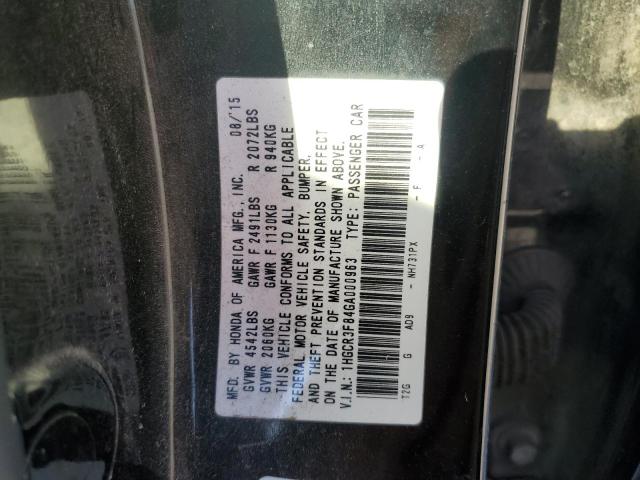 VIN 1HGCR3F84GA000963 2016 Honda Accord, Exl no.12