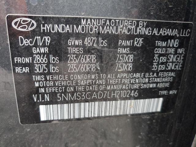 2020 HYUNDAI SANTA FE S - 5NMS3CAD7LH210246
