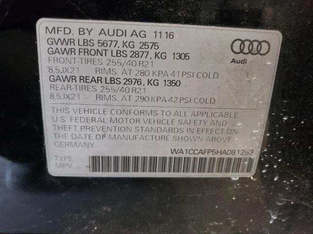 VIN WA1CCAFP5HA081253 2017 AUDI SQ5 no.13