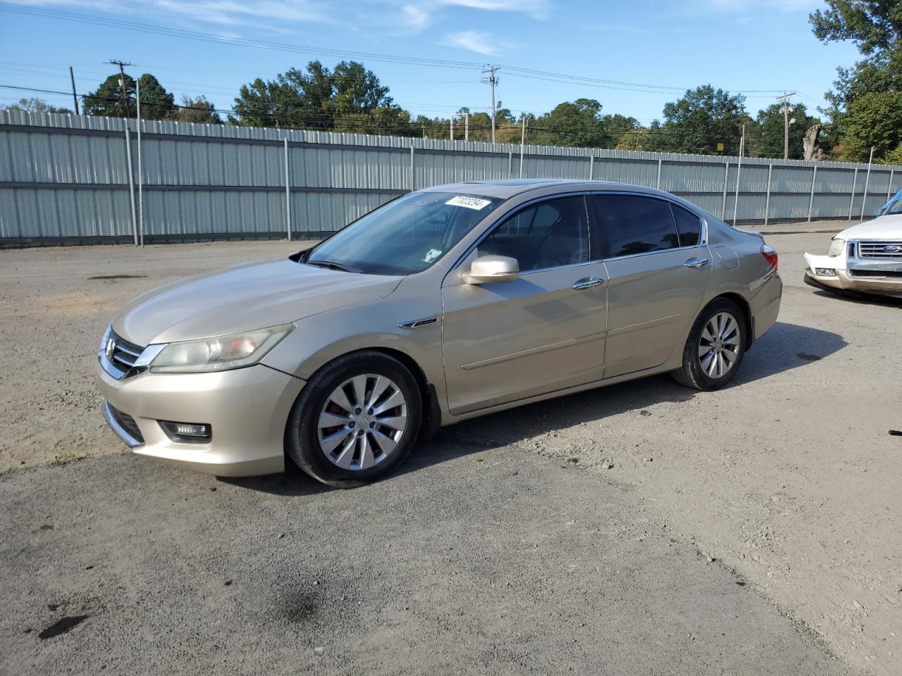 HONDA ACCORD EXL 2014 beige sedan 4d gas 1HGCR2F88EA164899 photo #1