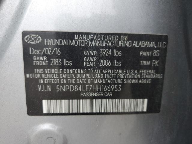 2017 HYUNDAI ELANTRA SE - 5NPD84LF7HH166953