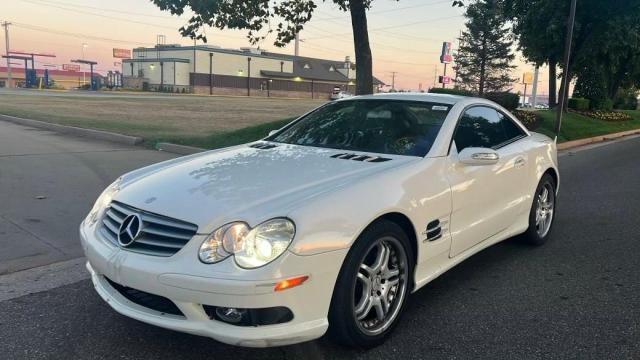 MERCEDES-BENZ SL 500 2005 white roadster gas WDBSK75F35F093138 photo #3