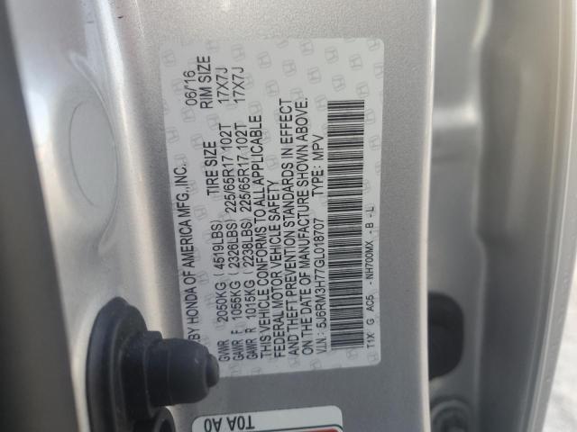 VIN 5J6RM3H77GL018707 2016 Honda CR-V, Exl no.14