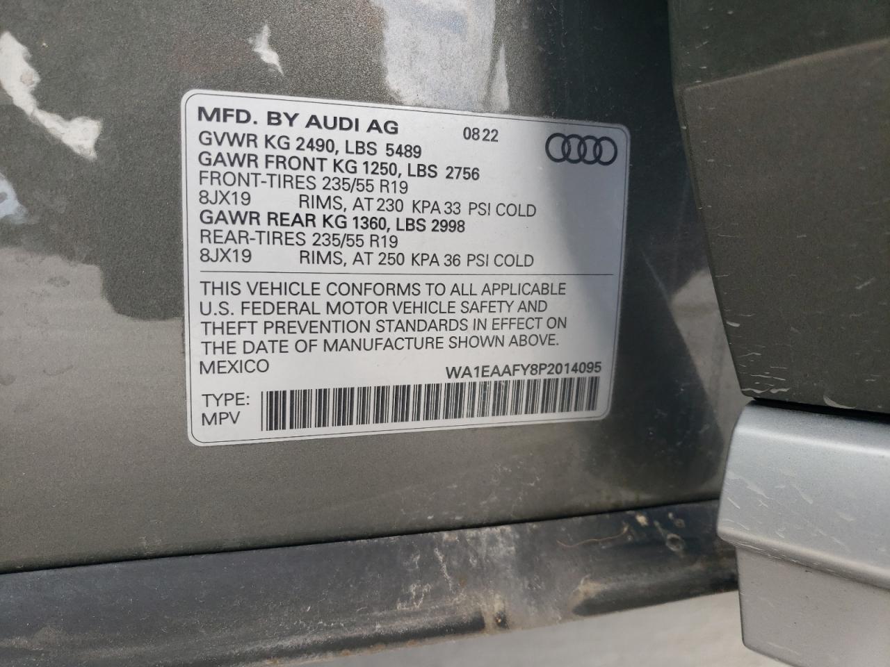 Lot #2974766123 2023 AUDI Q5 PREMIUM