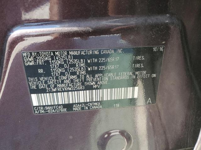 2017 TOYOTA RAV4 XLE - 2T3WFREVXHW325683