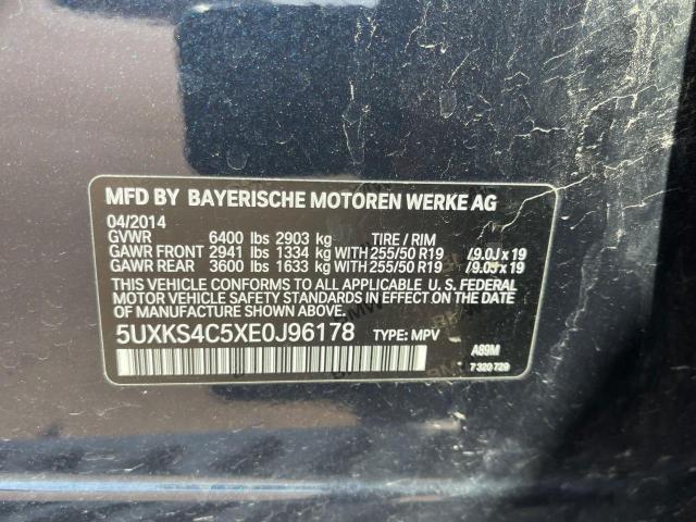 VIN 5UXKS4C5XE0J96178 2014 BMW X5, Xdrive35D no.10