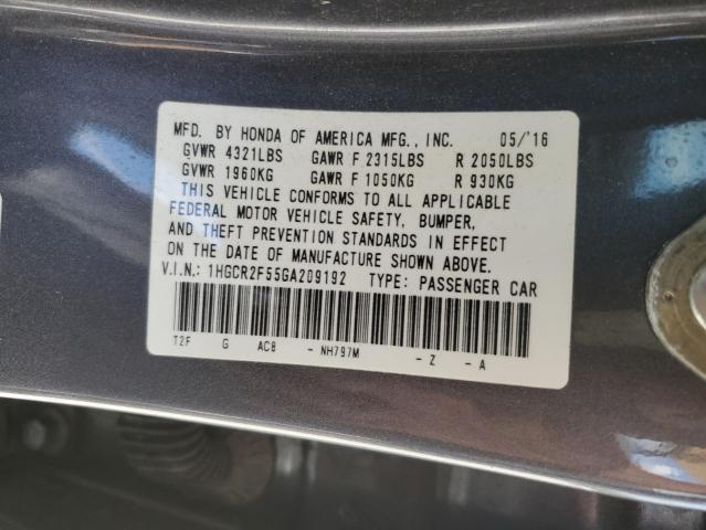 2016 HONDA ACCORD SPO - 1HGCR2F55GA209192