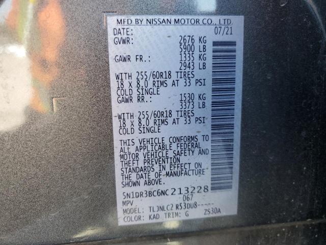 2022 NISSAN PATHFINDER - 5N1DR3BC6NC213228