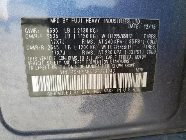 2016 SUBARU OUTBACK 2. - 4S4BSAEC8G3271243