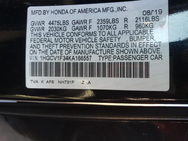 2019 HONDA ACCORD SPO - 1HGCV1F34KA166557