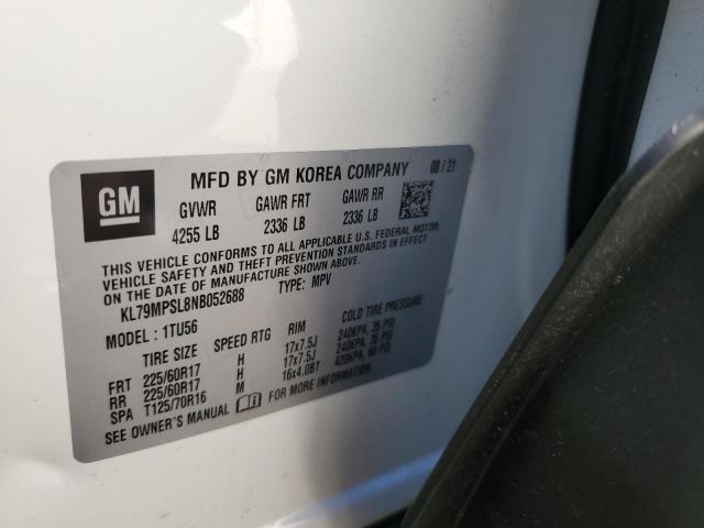 2022 CHEVROLET TRAILBLAZE - KL79MPSL8NB052688
