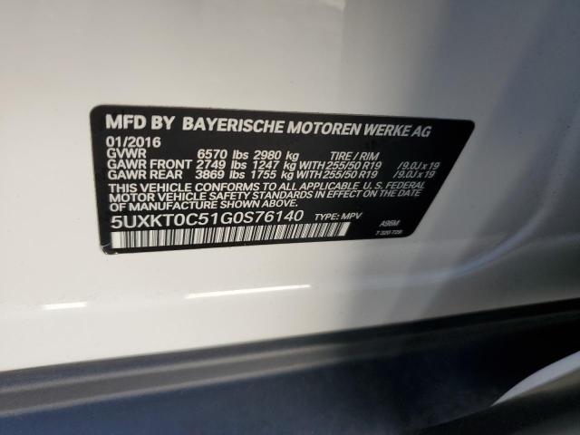 2016 BMW X5 XDR40E - 5UXKT0C51G0S76140