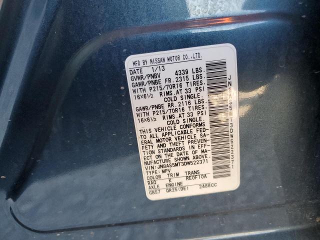 VIN JN8AS5MT3DW522371 2013 NISSAN ROGUE no.13