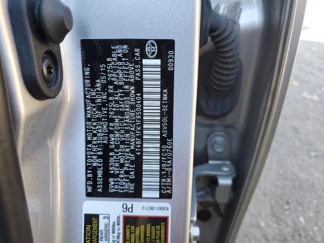 VIN 4T4BF1FK1FR500404 2015 Toyota Camry, LE no.12