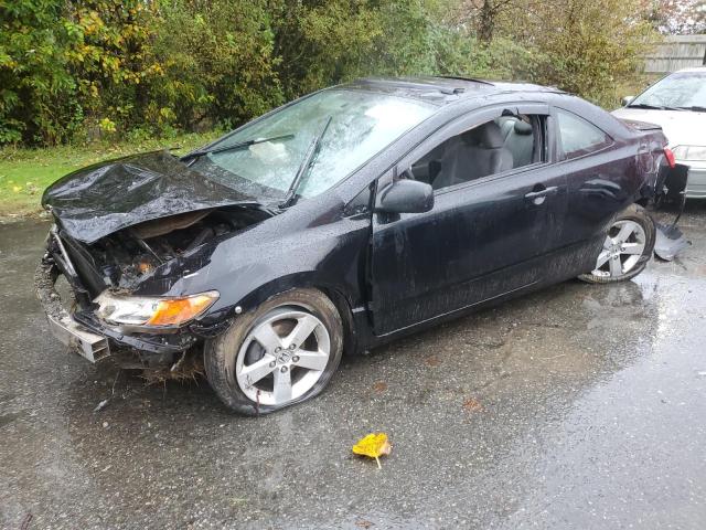 HONDA CIVIC EX 2007 black  gas 2HGFG12807H504831 photo #1