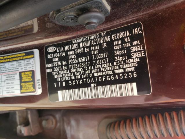 2015 KIA SORENTO LX - 5XYKTDA70FG645236