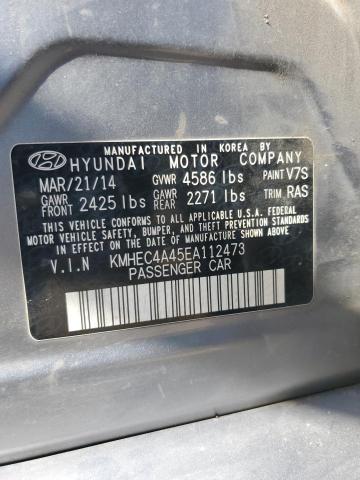 VIN KMHEC4A45EA112473 2014 Hyundai Sonata, Hybrid no.12