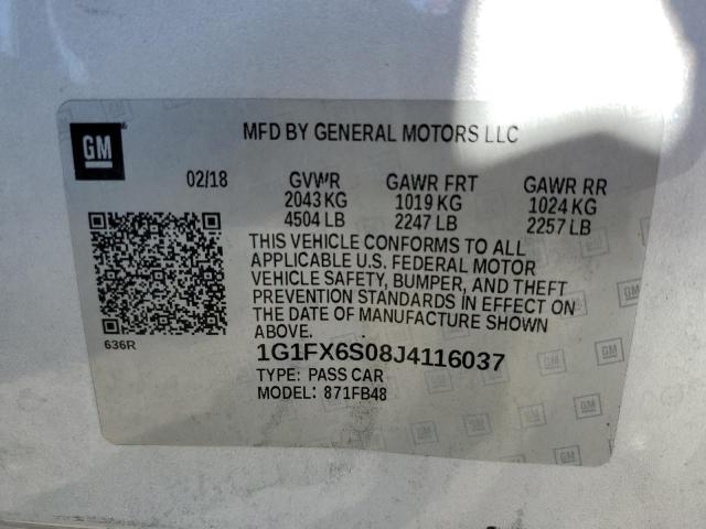2018 CHEVROLET BOLT EV PR - 1G1FX6S08J4116037