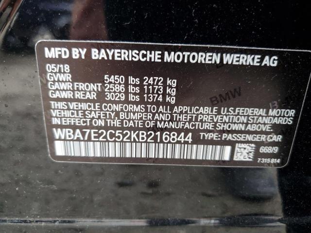 VIN WBA7E2C52KB216844 2019 BMW 7 SERIES no.12