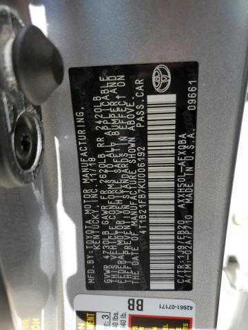 2019 TOYOTA AVALON XLE - 4T1B21FB7KU006192