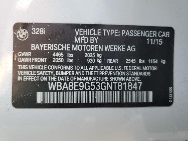 VIN WBA8E9G53GNT81847 2016 BMW 3 Series, 328 I Sulev no.12