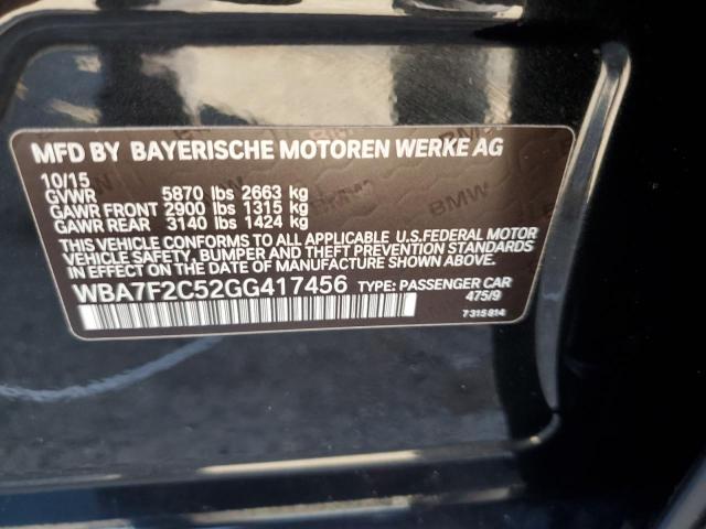 VIN WBA7F2C52GG417456 2016 BMW 7 SERIES no.12