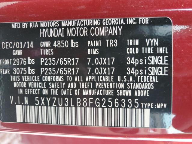 2015 HYUNDAI SANTA FE S - 5XYZU3LB8FG256335