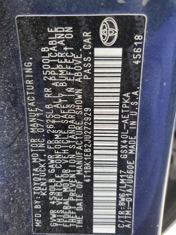 2018 TOYOTA AVALON XLE - 4T1BK1EB2JU272929