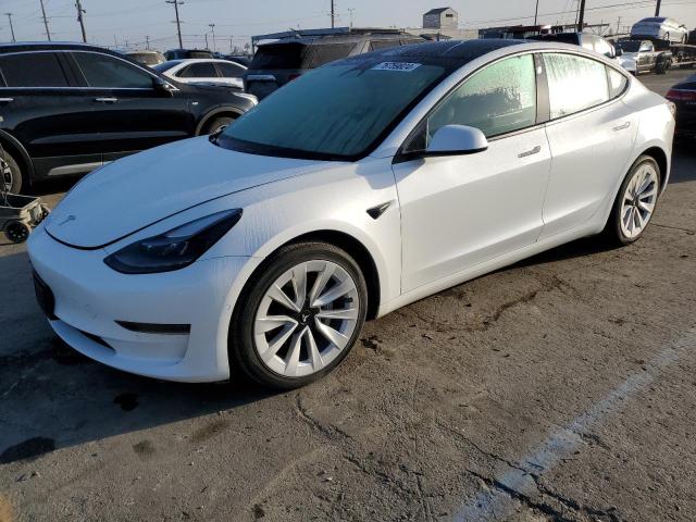 TESLA MODEL 3 2021 white  Electric 5YJ3E1EAXMF028143 photo #1