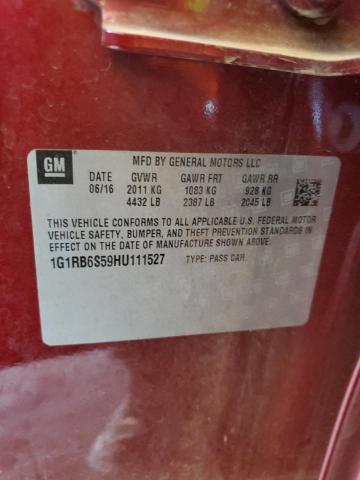 2017 CHEVROLET VOLT PREMI - 1G1RB6S59HU111527