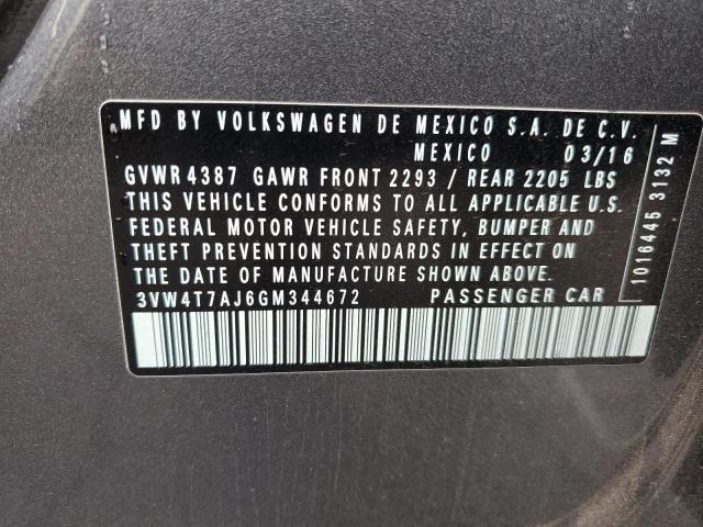 2016 VOLKSWAGEN JETTA GLI - 3VW4T7AJ6GM344672