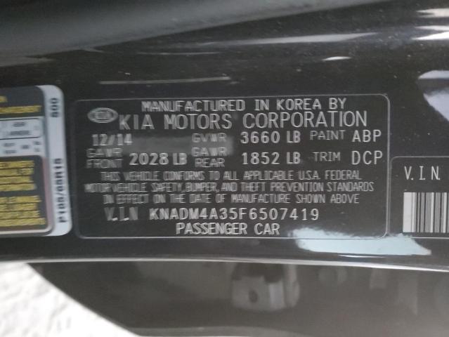 VIN KNADM4A35F6507419 2015 KIA Rio, LX no.12