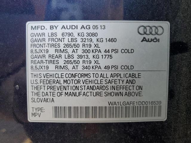 VIN WA1LGAFE1DD016539 2013 Audi Q7, Premium Plus no.13