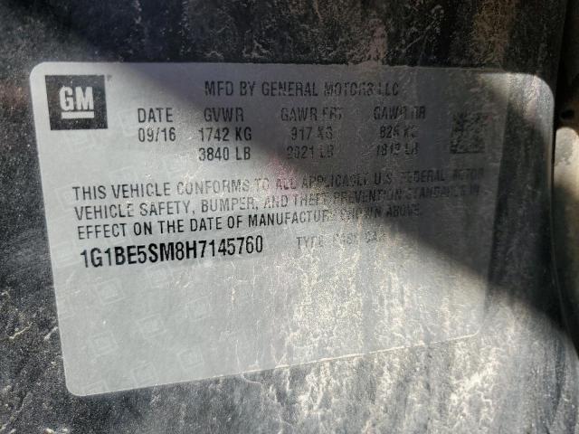 2017 CHEVROLET CRUZE LT - 1G1BE5SM8H7145760