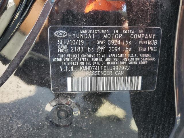 2020 HYUNDAI ELANTRA SE - KMHD74LF6LU997972