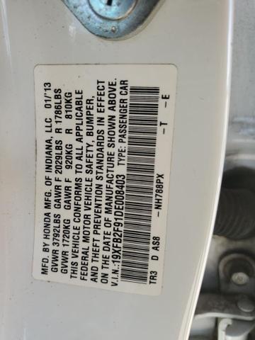 VIN 19XFB2F91DE008403 2013 HONDA CIVIC no.13