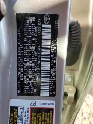 2017 TOYOTA CAMRY LE - 4T1BF1FK1HU780404