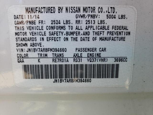 2015 INFINITI Q50 BASE - JN1BV7AR8FM394660