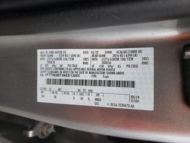 2022 FORD F250 SUPER - 1FT7W2BT3NEE13055