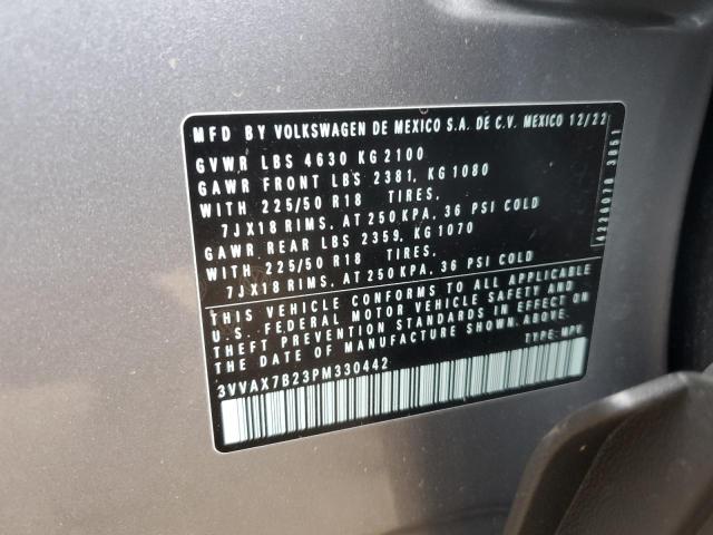 2023 VOLKSWAGEN TAOS S - 3VVAX7B23PM330442