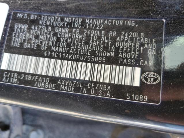 VIN 4T1C11AK0PU755096 2023 Toyota Camry, LE no.12