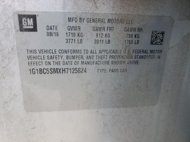 2017 CHEVROLET CRUZE LS - 1G1BC5SMXH7125824