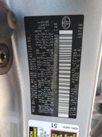 2019 TOYOTA CAMRY L - 4T1B11HK1KU746529
