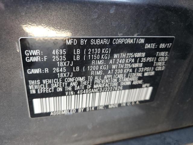 VIN 4S4BSANC3J3227626 2018 Subaru Outback, 2.5I Lim... no.13