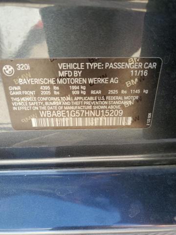 2017 BMW 320 I WBA8E1G57HNU15209
